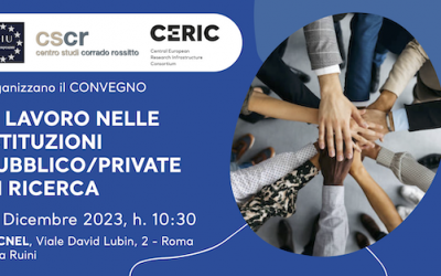 Il lavoro nelle istituzioni pubblico/private di ricerca