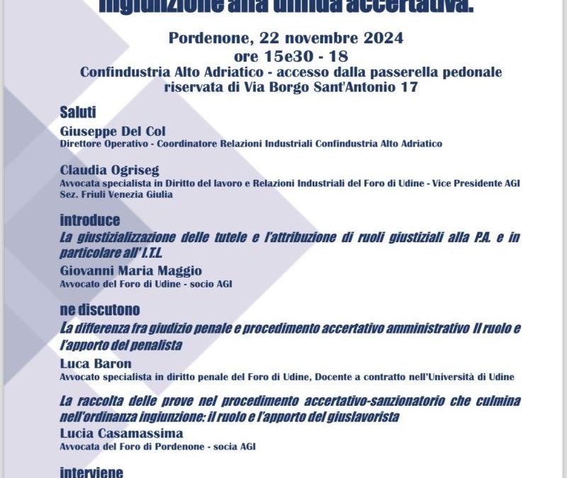 La tutela del lavoro. Gli strumenti giustiziali della PA: dall’ordinanza ingiunzione alla diffida accerrtativa