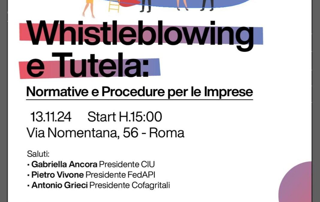 Whistleblowing e tutela: normative e procedure per le imprese